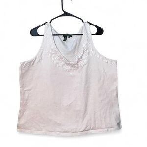 Ralph Lauren White Lace-Detail Camisole